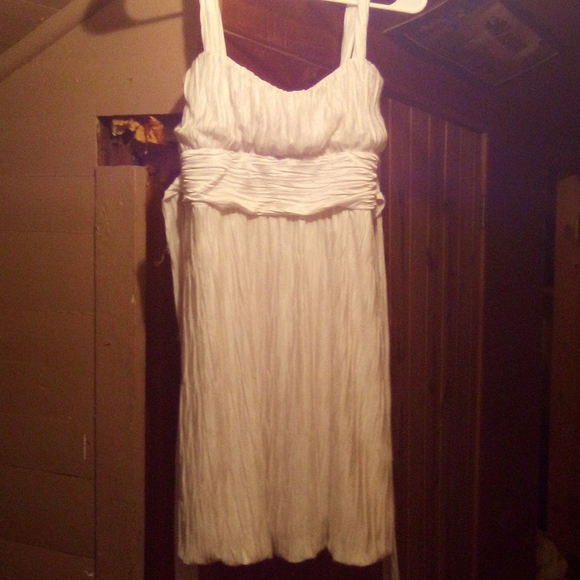 White Nina Piu dress stretchy and silky - Picture 1 of 2